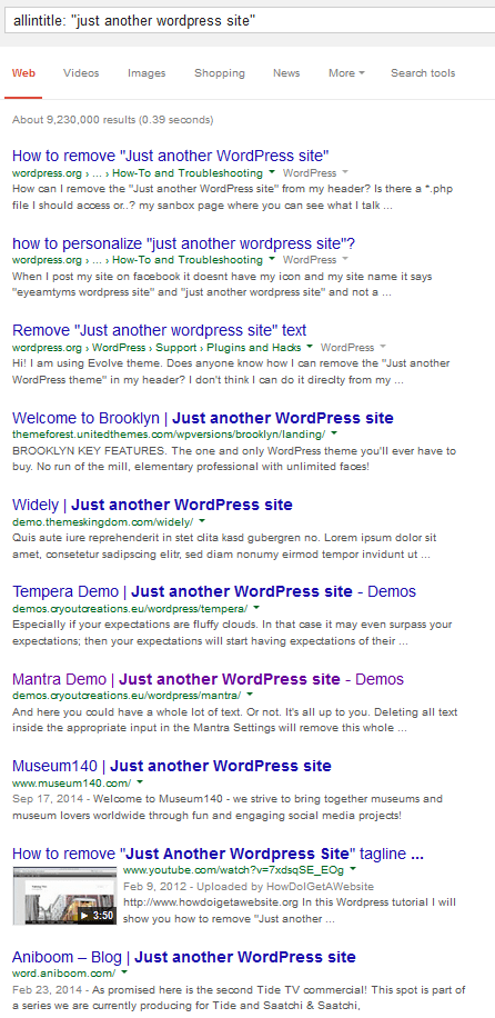 Just another WordPress site tagline