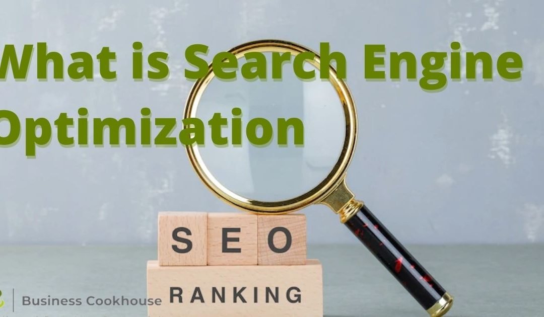 A magnifying lens over letter blocks containg 'SEO Ranking'
