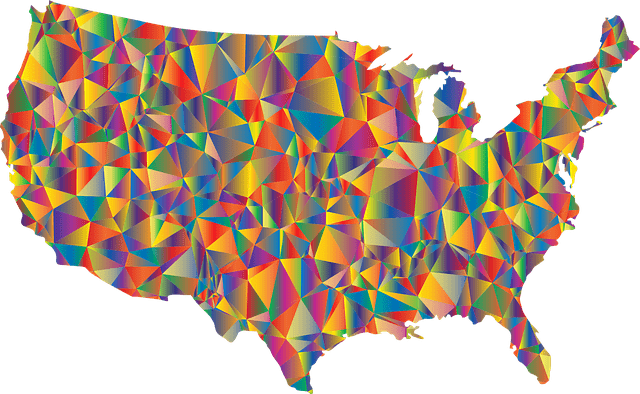 Colorful USA Map