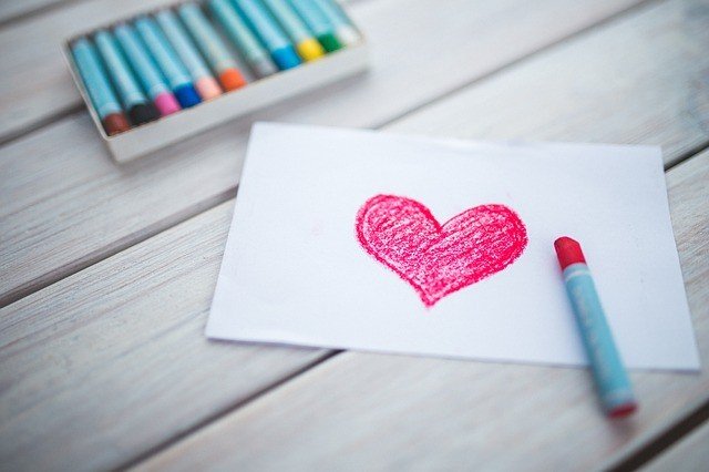 heart crayon