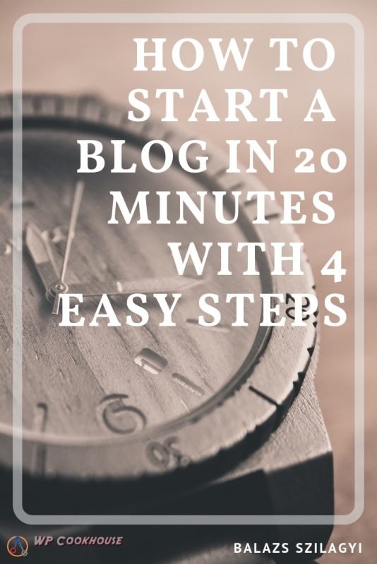 how to start blog in 20 minutes