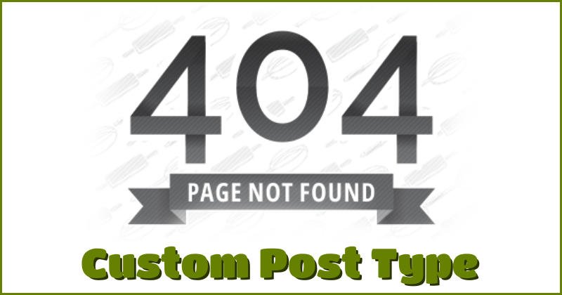 Page not found custom post type