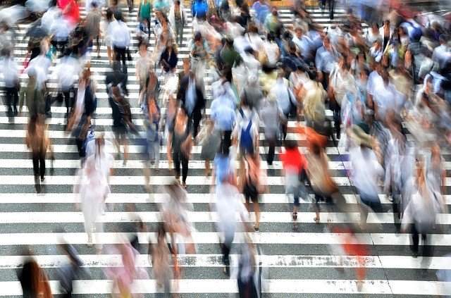 Pedestrians crossing