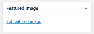 WordPress Set Featured Image