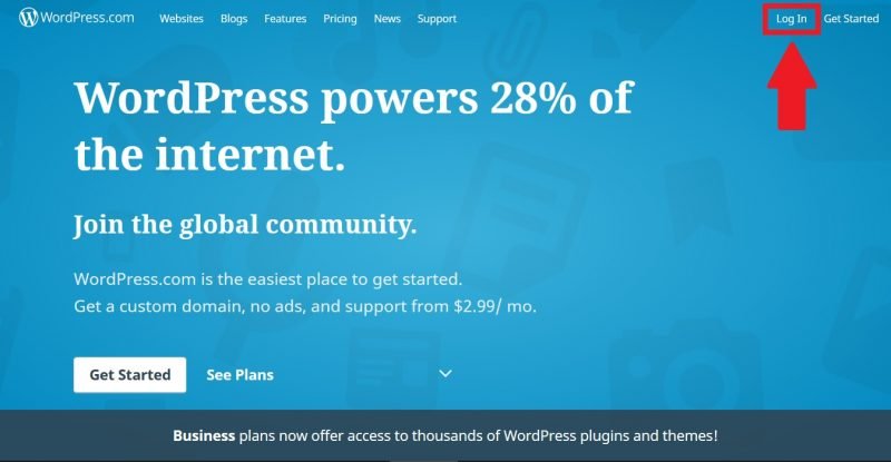 wordpress.com login url