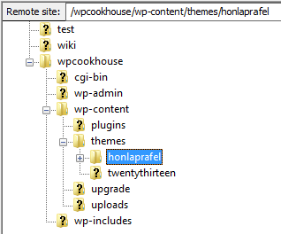 WordPress Active Theme Folder